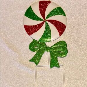Hobby Lobby Red and Green Peppermint Swirl Decor